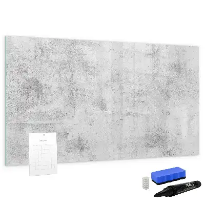 Magnetic glass dry erase board for concrete walls