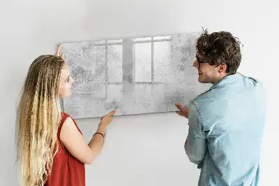 Magnetic glass dry erase board for concrete walls