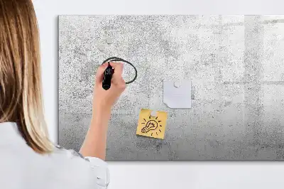 Magnetic glass dry erase board for concrete walls