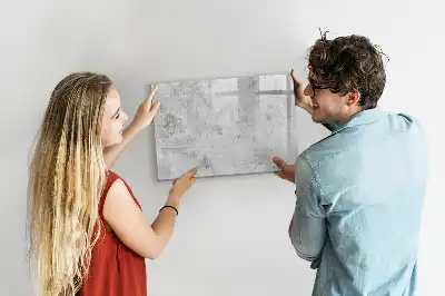Magnetic glass dry erase board for concrete walls