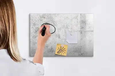 Magnetic glass dry erase board for concrete walls