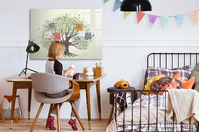 Magnetic marker board featuring a landscape design of a big nature tree