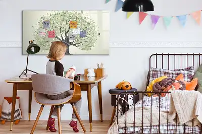 Magnetic marker board featuring a landscape design of a big nature tree
