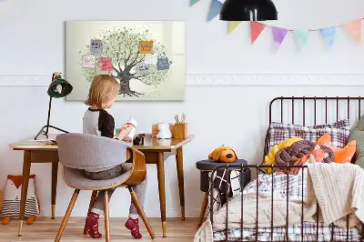 Magnetic marker board featuring a landscape design of a big nature tree