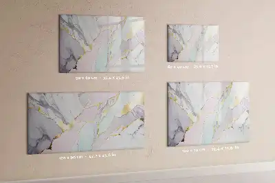 Magnetic marker board with marble pattern