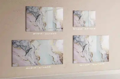 Magnetic glass dry erase board marble finish