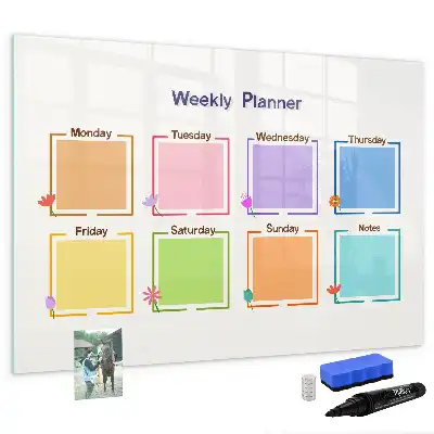 Magnetic weekly planner marker board 