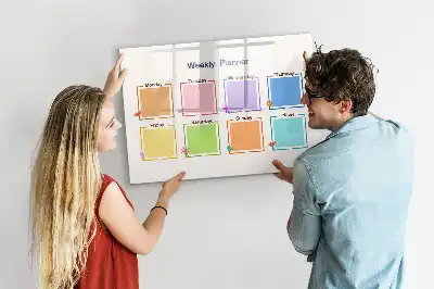 Magnetic weekly planner marker board 