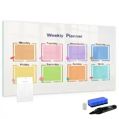 Magnetic weekly planner marker board 
