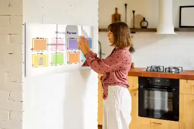 Magnetic weekly planner marker board 