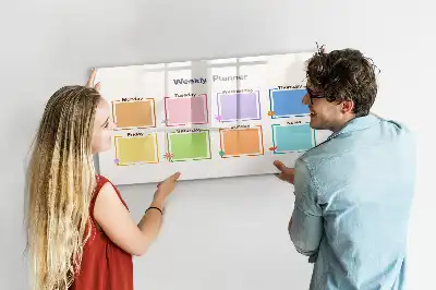Magnetic weekly planner marker board 