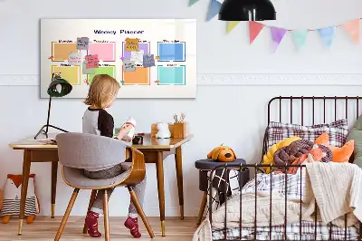 Magnetic weekly planner marker board 