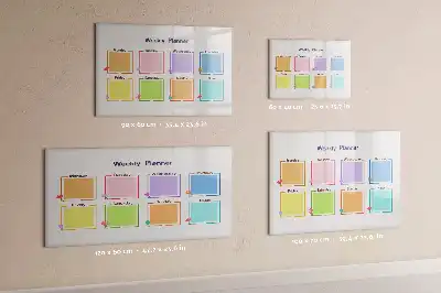 Magnetic weekly planner marker board 
