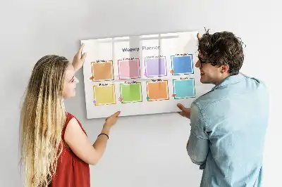 Magnetic weekly planner marker board 