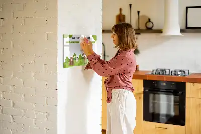 Magnetic glass dry erase board with timetable layout