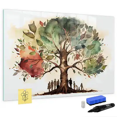 Magnetic marker board family tree design