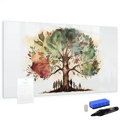 Magnetic marker board family tree design