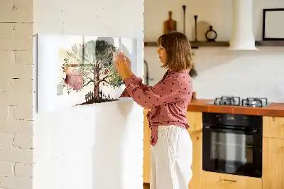 Magnetic marker board family tree design
