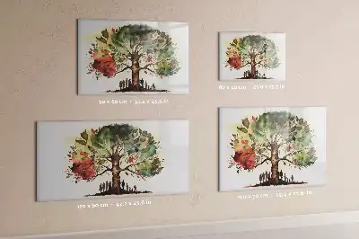 Magnetic marker board family tree design
