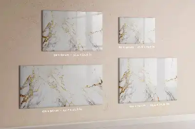 Magnetic marker board decorative marble finish