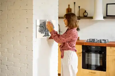 Magnetic glass dry erase board featuring a big nature tree design