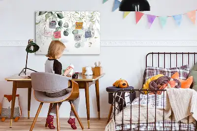 Magnetic glass dry erase board for climbing plants