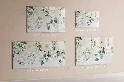 Magnetic marker board with flowers design