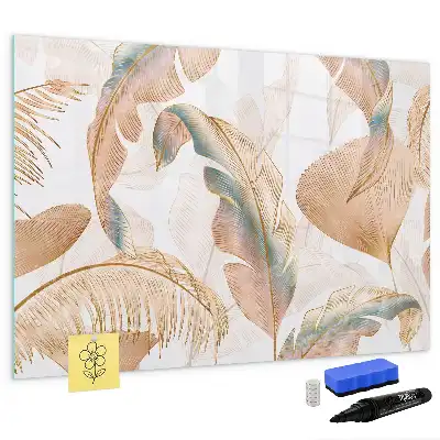 Magnetic marker board with leaf pattern