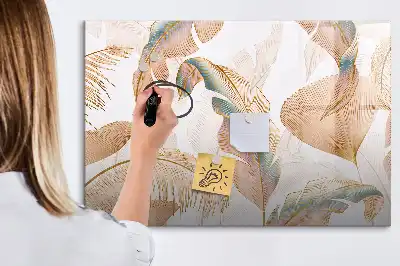 Magnetic marker board with leaf pattern