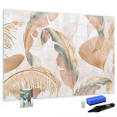 Magnetic marker board with leaf pattern