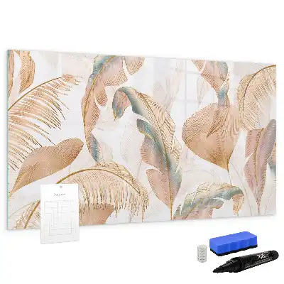 Magnetic marker board with leaf pattern