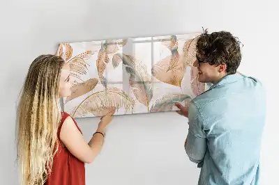 Magnetic marker board with leaf pattern