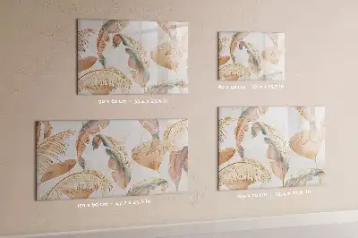 Magnetic marker board with leaf pattern