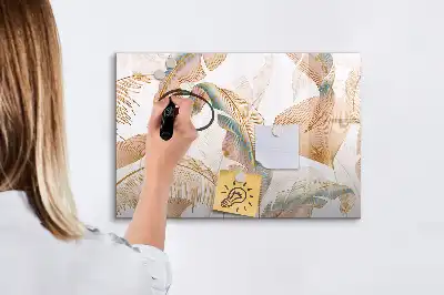 Magnetic marker board with leaf pattern