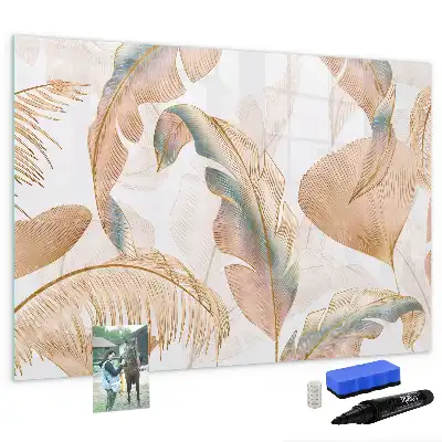 Magnetic marker board with leaf pattern