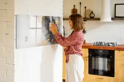 Magnetic glass dry erase board marble finish
