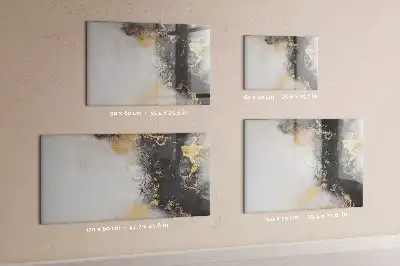 Magnetic glass dry erase board marble finish