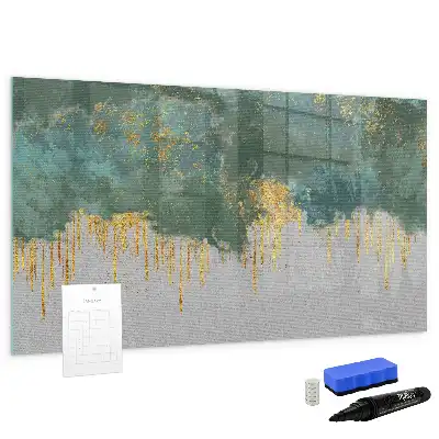 Magnetic marker board with decorative pattern