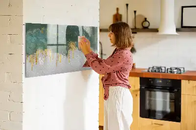 Magnetic marker board with decorative pattern