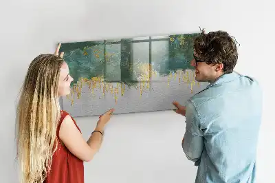 Magnetic marker board with decorative pattern