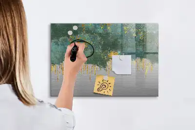 Magnetic marker board with decorative pattern