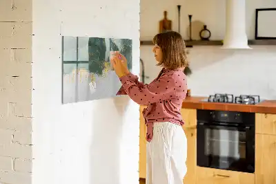 Magnetic marker board with decorative pattern