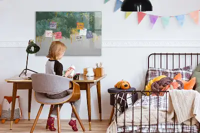 Magnetic marker board with decorative pattern