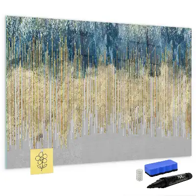 Magnetic glass dry erase board with decorative pattern