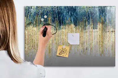 Magnetic glass dry erase board with decorative pattern