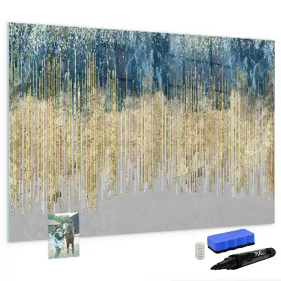 Magnetic glass dry erase board with decorative pattern