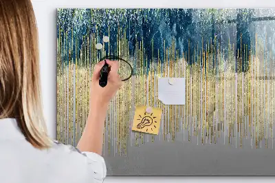 Magnetic glass dry erase board with decorative pattern