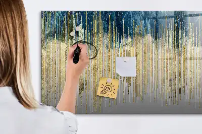 Magnetic glass dry erase board with decorative pattern