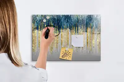 Magnetic glass dry erase board with decorative pattern