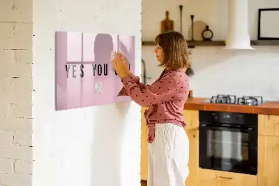 Magnetic marker board Yes you can do it design
